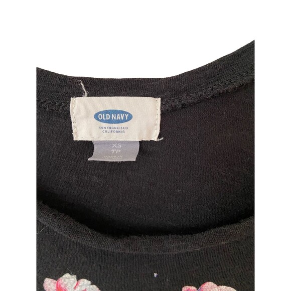 Old Navy Top Tank Womens XS Black Love is Forever Cotton Burner - Picture 2 of 5